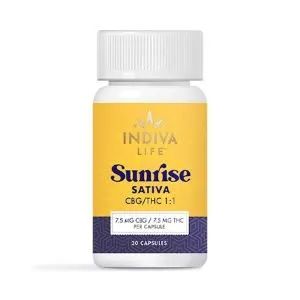 Sunrise 1:1 CBG/THC Capsules 30-pack